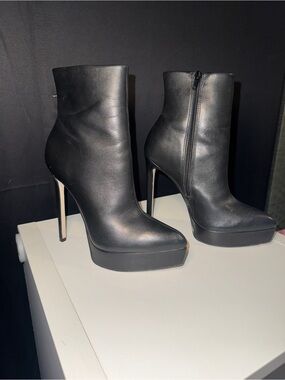 Steve Madden Black Platform Stiletto Ankle Boots